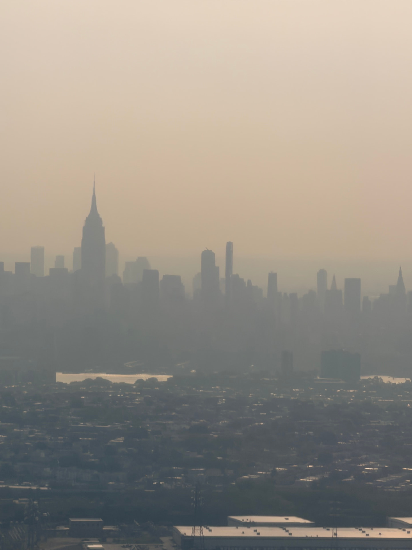 New York skyline at dusk